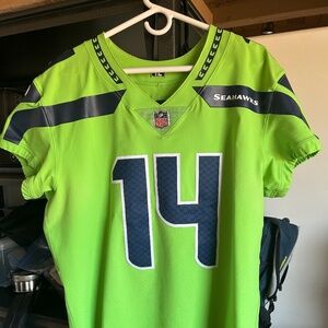 Men's Seattle Seahawks Metcalf  Neon Green  Vapor Elite Player Jersey, Sz 44
